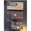 Image 2 : Studded Brown Leather Handbag with Three Designer-Style Wallets