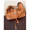 Image 3 : Studded Brown Leather Handbag with Three Designer-Style Wallets