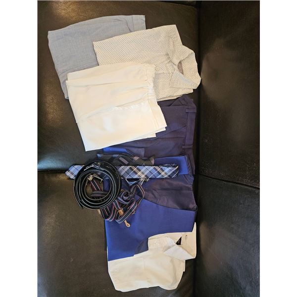 Mens Clothing Lot with Shirts, Pants, Vests, Belts, and Ties