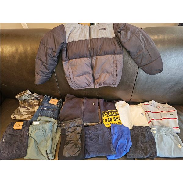 Boys Clothing Including The North Face Jacket and Various Apparel