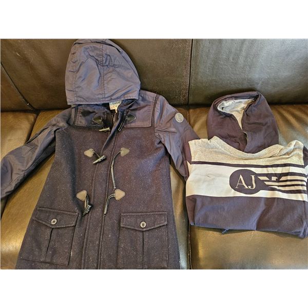 Armani Junior Hooded Jacket and Sweatshirt Set, Sizes 8A and 10A