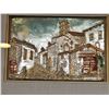Image 2 : Framed Textured Artwork Depicting a Historic Street Scene