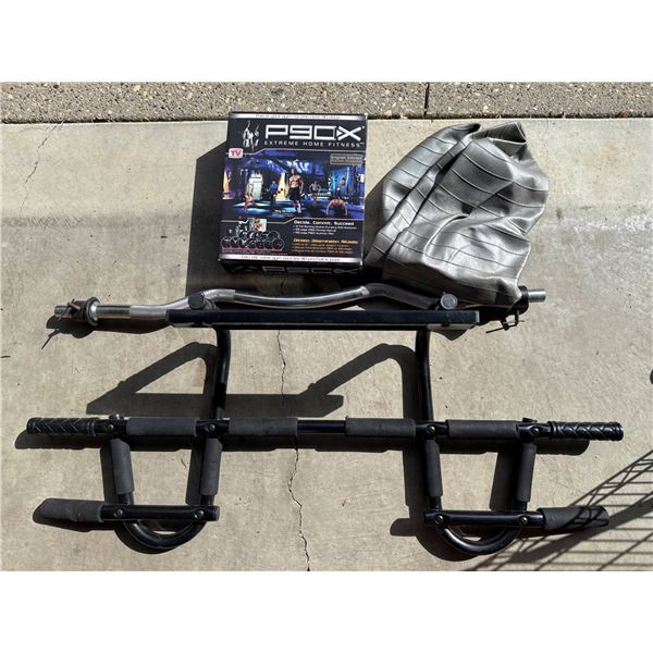 P90X Extreme Home Fitness Workout Set with Pull-Up Bar and Accessories