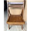 Image 3 : Two-Drawer Rolling Wood Filing Cabinet and Wooden Folding Chair