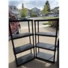 Image 4 : Utility Lot: Ladder, Storage Shelves, Circular Saw, and Trash Bins