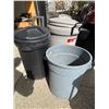 Image 5 : Utility Lot: Ladder, Storage Shelves, Circular Saw, and Trash Bins