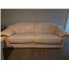 Image 1 : Beige Leather Sofa Set Featuring Two-Seater and Three-Seater Sofas