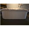 Image 4 : Beige Leather Sofa Set Featuring Two-Seater and Three-Seater Sofas