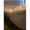 Image 8 : Beige Leather Sofa Set Featuring Two-Seater and Three-Seater Sofas