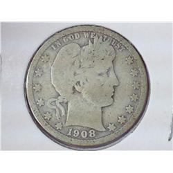 1908-O Barber Quarter