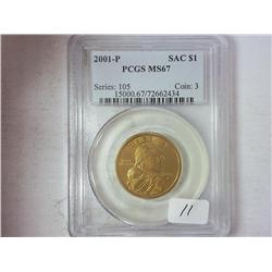 2001-P Sacagawea Dollar PCGS MS67