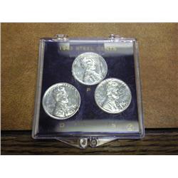 1943-P/D/S Steel Lincoln Cent Set