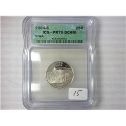 2004-S Iowa Quarter ICG PR70DCAM