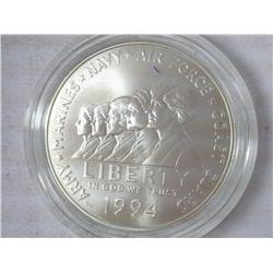 1994 Women In Military Service UNC Silver Dollar