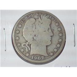 1907 Barber Half Dollar
