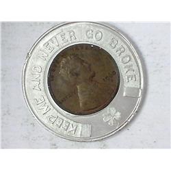 Encased Cent Irwin A. Holcom LA California