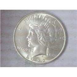 1922 Peace Silver Dollar (UNC)
