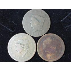 1836, 1852 And 1818 US Large Cents