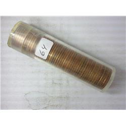 Roll Of 50 1960's Lincoln Cents (UNC)