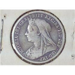 1899 Great Britain Six Pence (Silver)