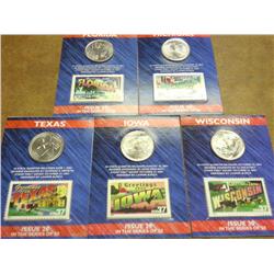 US MInt/USPS 2004 State Quarter And Stamp Sets