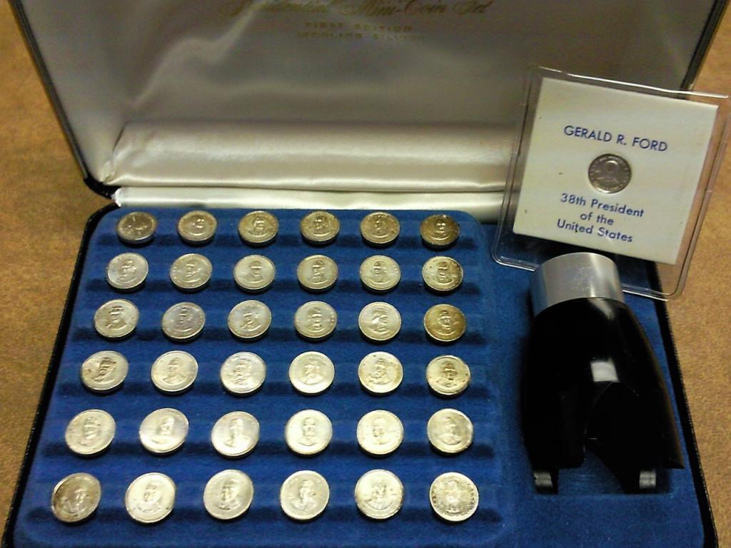 Mini Coin Set Franklin Mint Presidential Sterling Mini Coin Set
