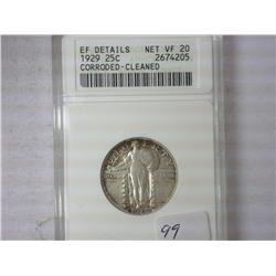 1929 Standing Liberty Quarter ANACS EF Details