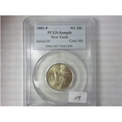 2001-P New York Quarter PCGS Sample Slab