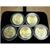 Image 2 : All Five 2006-P State Quarters Gold Plate