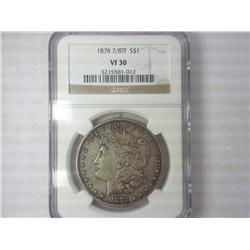 1878 7/8 TF Morgan Silver Dollar NGC VF 30