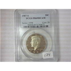 1987-S Kennedy Half PCGS PR69DCAM