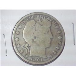 1901 Barber Half Dollar