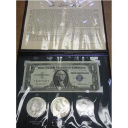The Silver Story Contains: Morgan $, Peace $