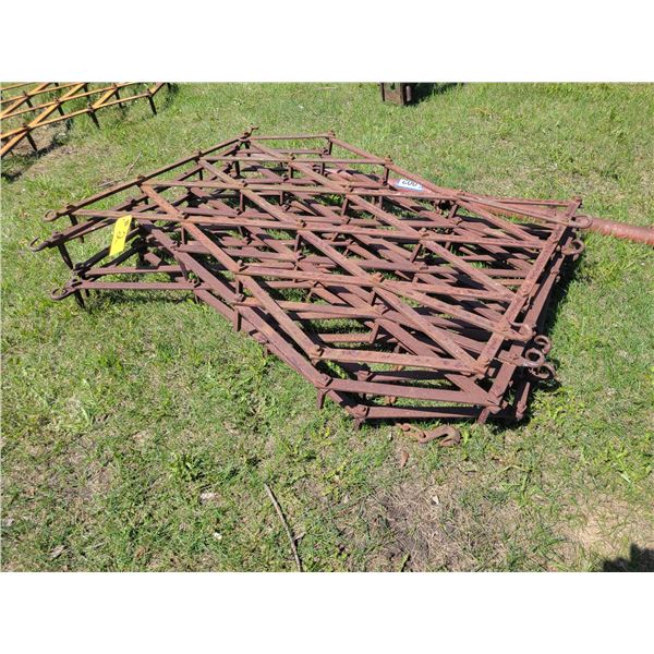 4- Diamond Harrows c/w draw bar