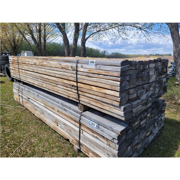 Lumber 2x6's, 10ft long. Approx 108 pieces, some with rot on top