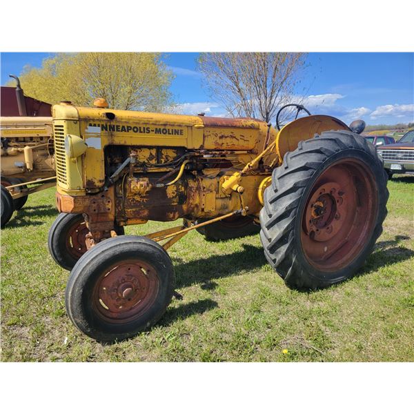 Minneapolis-Moline gas tractor. Model Z. Single hyd., 540 PTO, 12.4x38's tires.