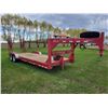 Image 3 : 2005 Falcon Pin 5th wheel gooseneck Trailer. 22ft deck c/w 26" beaver tail tandem axle, Quick detach