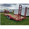 Image 6 : 2005 Falcon Pin 5th wheel gooseneck Trailer. 22ft deck c/w 26" beaver tail tandem axle, Quick detach