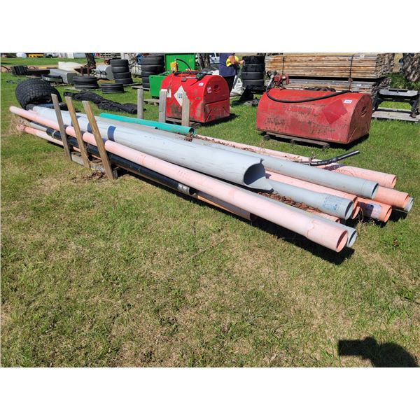 Qty of various Rigid PVC conduit tubing, 4 inch, 5 inch, 8.5 inch, various lengths up to 20 feet.