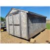 Image 1 : 10 X 16ft Wood storage building. Doors at both ends, wood floor. Will load.