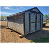 Image 6 : 10 X 16ft Wood storage building. Doors at both ends, wood floor. Will load.