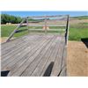 Image 12 : 8 X 14ft Antique hay rack on 4 wheel rubber tire wagon.