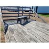 Image 13 : 8 X 14ft Antique hay rack on 4 wheel rubber tire wagon.