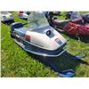 Image 3 : Evinrude Quiet Flite snowmobile. 2 seater, twin cyl, elec. start, reverse. Runs with a prime, wide t