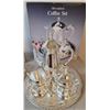 Image 2 : NEW - Silverplated Coffee Queen Anne Silver Plated Party Dish, 4 Cappuccino Cups Saucers