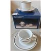 Image 4 : NEW - Silverplated Coffee Queen Anne Silver Plated Party Dish, 4 Cappuccino Cups Saucers