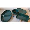 Image 1 : NEW - Temptations Green Bakeware and Serving Set