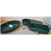 Image 2 : NEW - Temptations Green Bakeware and Serving Set