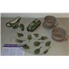 Image 3 : NEW - Temptations Dining and Serveware Set with Leaf Tray and Flower Motifs
