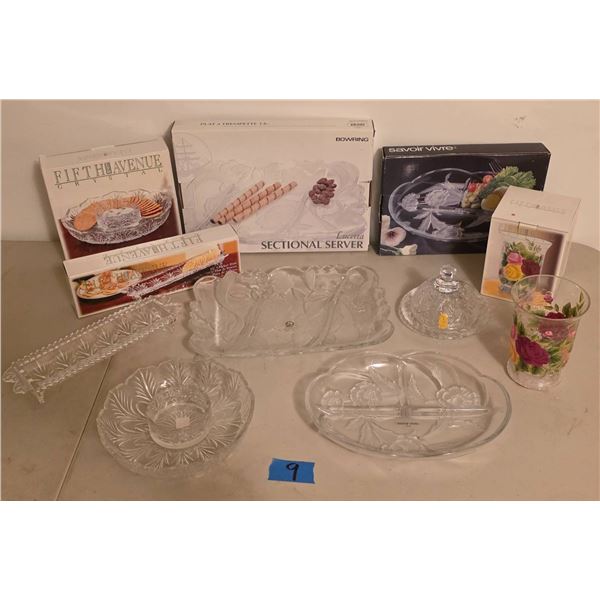 Crystal and Glass Serveware with Original Packaging